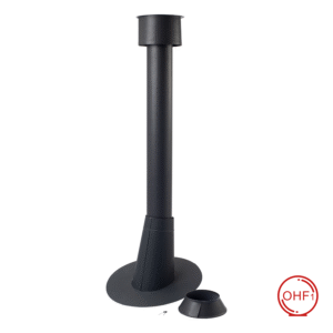 Plechová odvetrávacia hlavica pre falcovanú krytinu s kruhovou podstavou