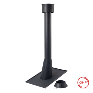 Plechová odvetrávacia hlavica pre plochú strešnú krytinu (Bitúmenový šindel, Eternit...)