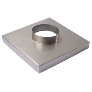 Komínová krycia doska s kruhovým prieduchom - nerez