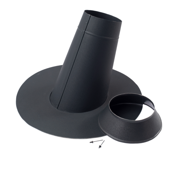 Oplechovanie kruhového prestupu s manžetou pre falcovanú krytinu s kruhovou podstavou