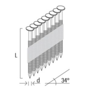 Klince nastrelovacie D34 3,1 x 90 mm KMR + 2 ks plynové náplne 80 ml