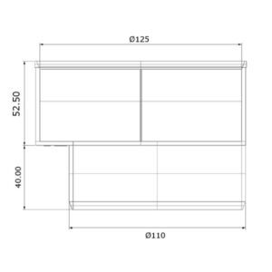 Redukcia zberáču kondenzátu D125-D110 výkres