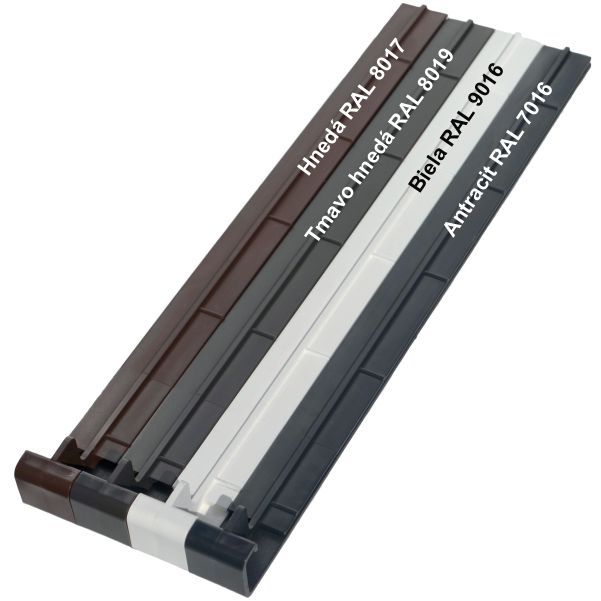 Spojka parapetná PVC, dĺžka nosa 2,5 cm – vonkajšia