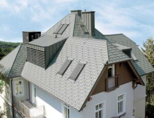 PREFA_falcovaný šindel svetlošedá