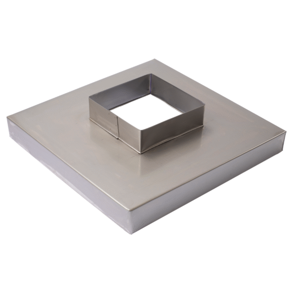 Komínová krycia doska s hranatým prieduchom - nerez