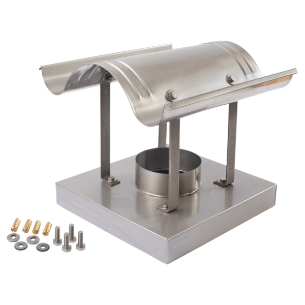 Montážna zostava komínová krycia doska s komínovou čiapkou - nerez