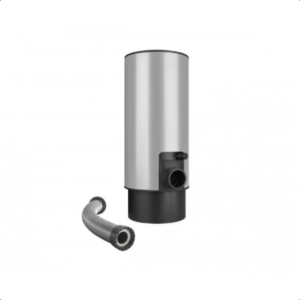 Zachytávač vody s hadicou a gombíkom KJG bielo hliníková