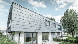 Fasádny panel FX.12 PREFA kamenná šedá