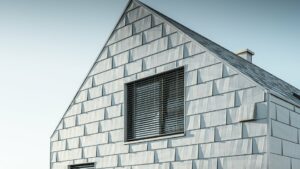 Fasádny panel FX.12 PREFA strieborná metalíza