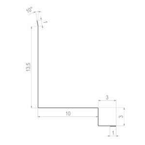 Bočné napojenie k stene "klik panel" - pozink farebný
