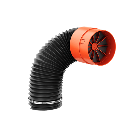 Kronoflex-kfz spojovacia rúra k ventilačnej hlavici so spätným ventilom klik a svorka