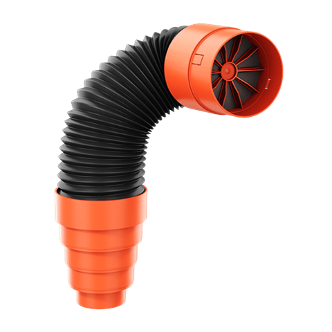 Kronoflex-premium kfpz spojovacia rúra k ventilačnej hlavici so spätným ventilom dn 125 redukcia na 110-100-75 mm