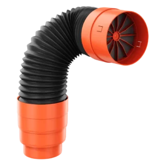 Kronoflex-premium kfpz spojovacia rúra k ventilačnej hlavici so spätným ventilom dn 150 redukcia na 125 mm